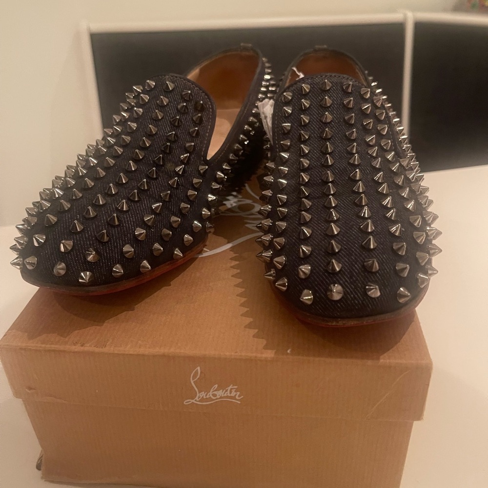 Christian Louboutin Rollerball spiked flat size 40